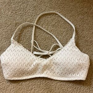 Hollister bikini top white xs